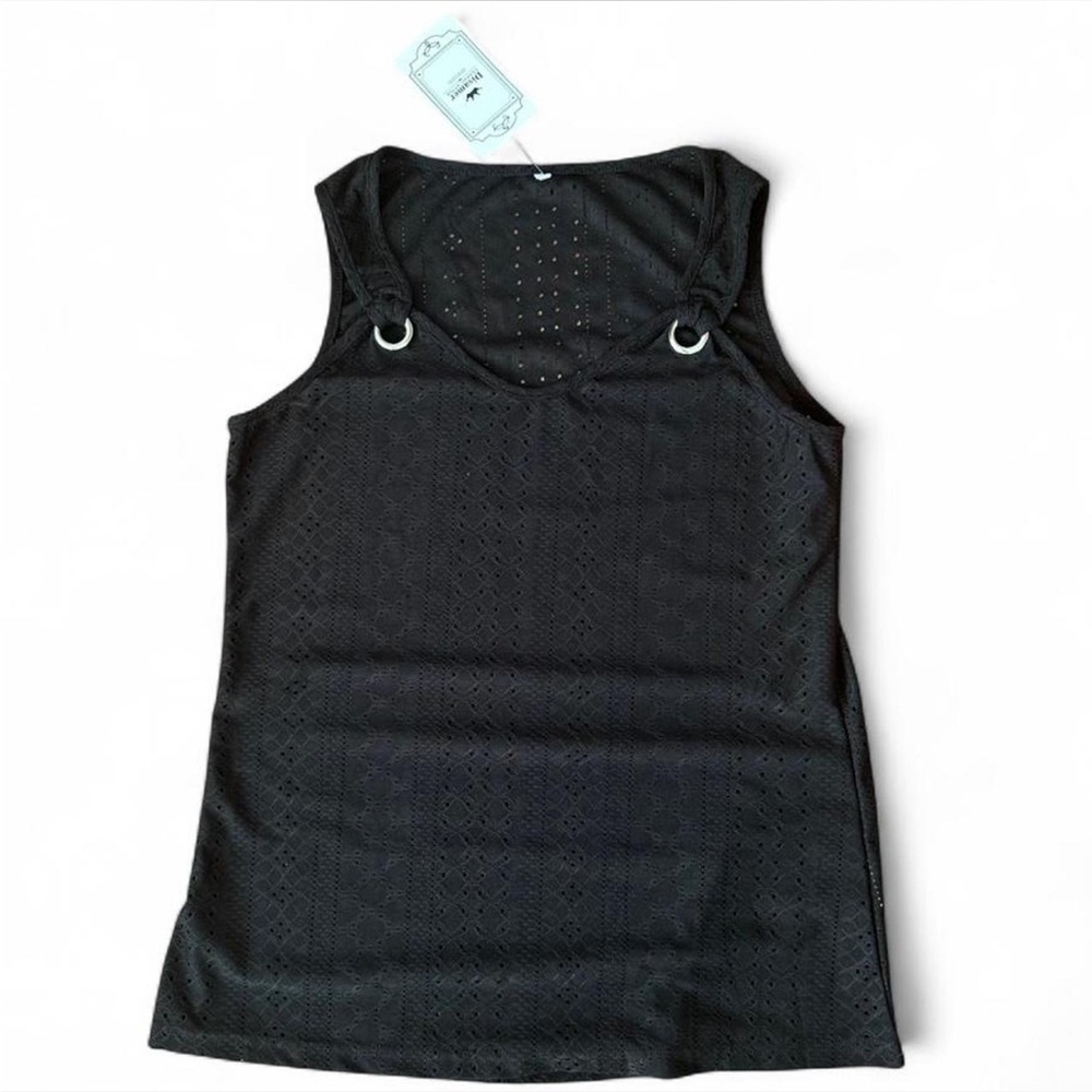 Disclaimer Black Sleeveless Top